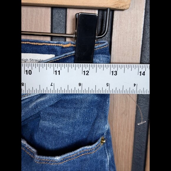 Frame Jeans 26 Womens Blue Le High Straight Frayed Acid Wash Ankle - Picture 3 of 8